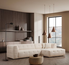 Atelier Del Sofa Cady 3 Seater Right - Beige